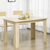 Dining Table for 4-6 People, Kitchen Table with Wood Effect for Dining Room, Oak