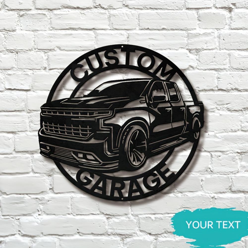 Custom Metal Garage Wall Art Car Silhouette Iron Craft Man Cave Gift