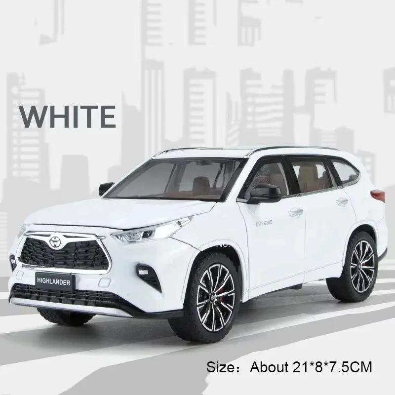 

1:24 Scale Alloy Diecasting RAV4 Highlander Cars Toys Models Light And Music SUV 6 Doors Opened Vehicles Toy Boys Birthday Gifts