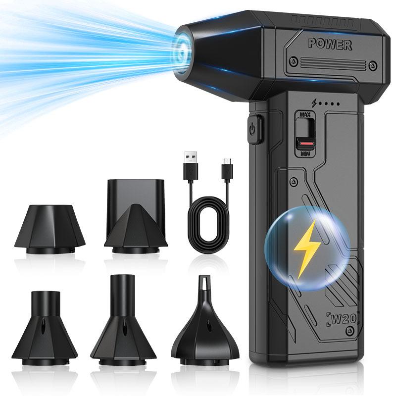 

Мини Электрический Пылесос Воздуходувка-350000 об/мин Супер Мощность, Перезаряжаемый Макс. скорость ветра 55 м/с Высокоскоростной Бесщеточный Двигатель для Чистки