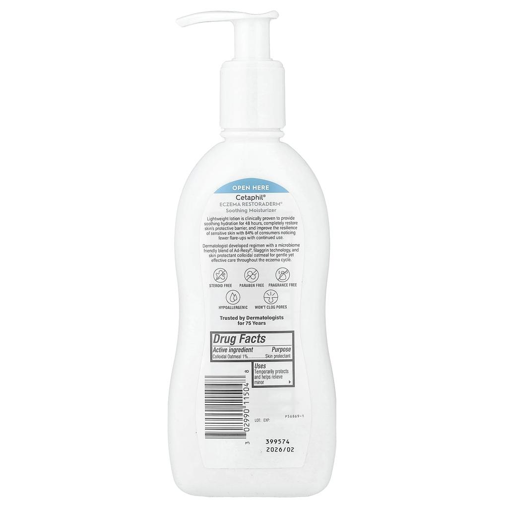 Eczema, Restoraderm® Soothing Moisturizer, For Sensitive Skin, Fragrance Free, 10 Fl Oz (296 Ml)