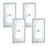 4Pcs Electrical Receptacle Wall Plate Switches Covers Socket Plate Wall Panel Light Switches Socket Cover Easily Install