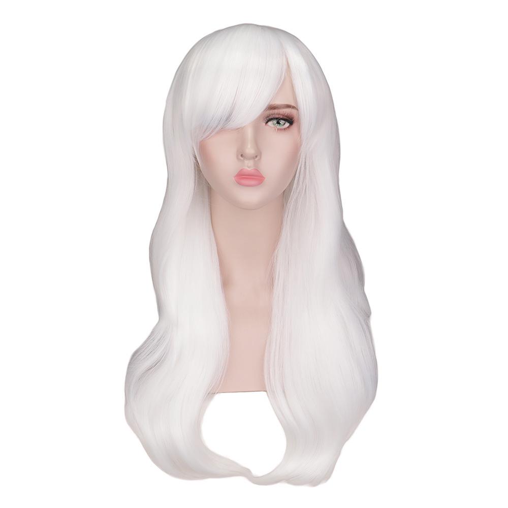Long Curly Anime Cosplay Multi-Color Wig - European & American Style