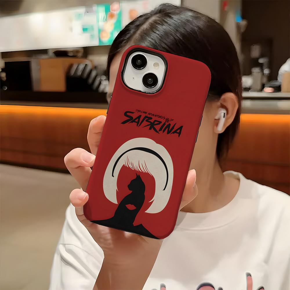 

S-Sabrinas The Little Witch Spellman Phone Case Hard PC For IPhone 16 Pro Max 16 15 14 Plus 13 12 11 Two-in-one Glossy HD Cover iPhone13-14