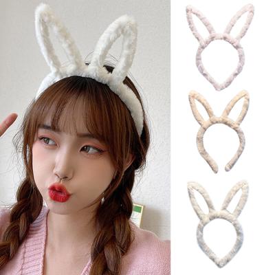 Bunny Ears Headband Cute Plush Rabbit Ears for Costume Party Hair Accessories