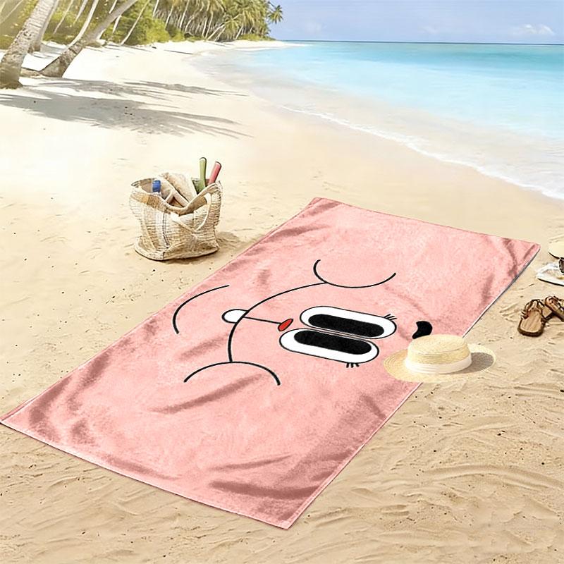 Richard Watterson Print Beach Towel, Large Soft Quick Dry Towel for Beach Camping Swimming