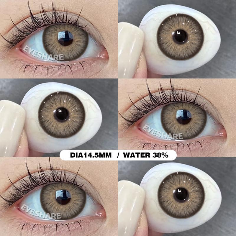COD Eyeshare 1 Pair Blackspot Gray Contact Lenses for Eyes Natural Brown Eye Softlens Yearly Blue Lens Green Contacts