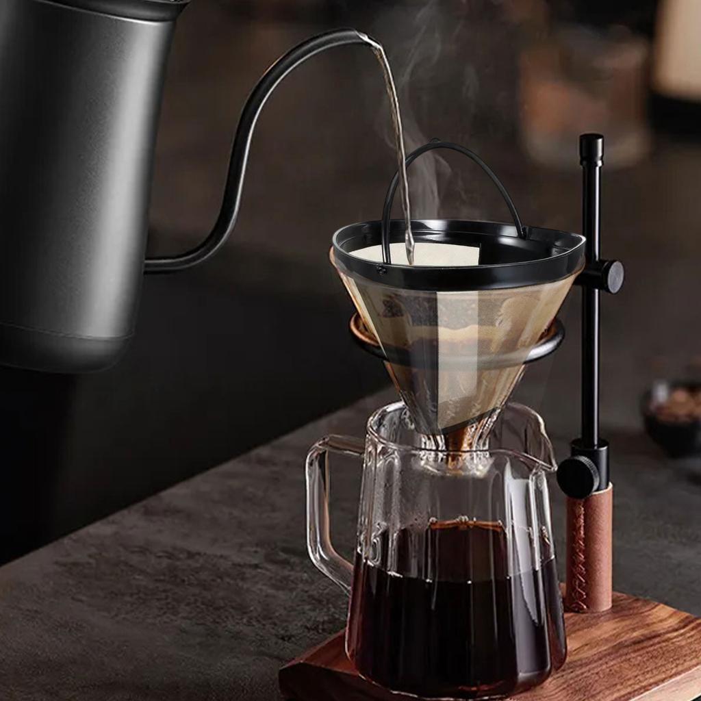 Coffee Filter, Hand Brewed Coffee Pot Without Filter Paper Filter, Drip Type Coffee Net Funnel