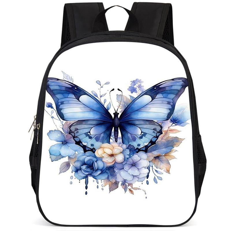Large Capacity 15 Inch Lightweight Butterfly School Backpack For Kids Oxford Fabric