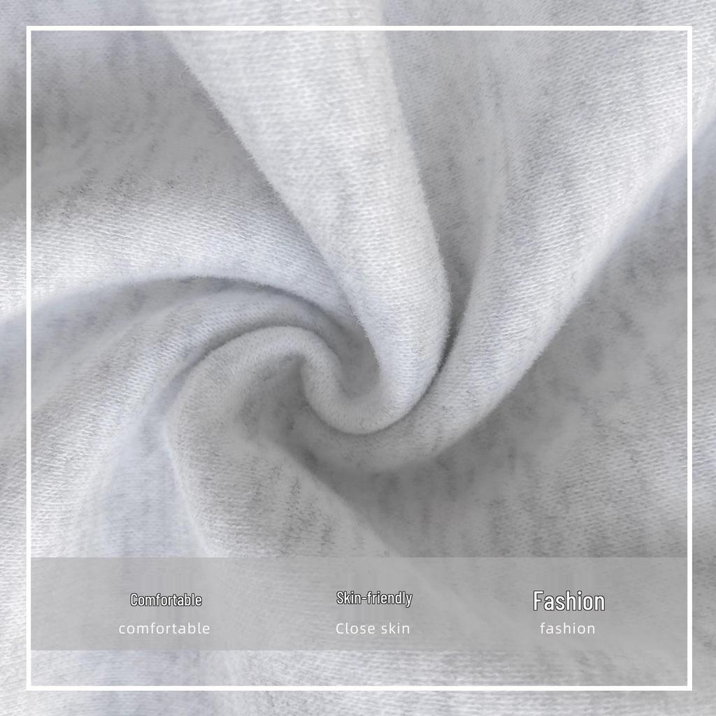 Women's White-Gray Low-Waist Wide-Leg Sweatpants - Petite, Casual, Autumn Drape