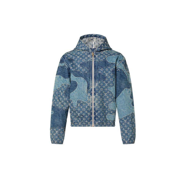 Louis Vuitton x Nigo 2010s patchwork hooded denim jacket 1A9K6B