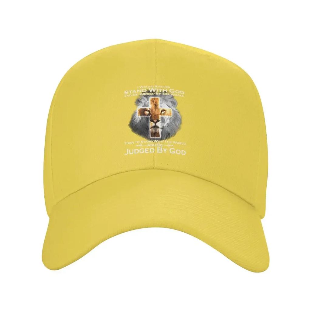 New Custom Punk I Rather Stand With God And Be Judge By The World Baseball Cap Women Unisex Breathable Dad Hat Sports Snapback Hats