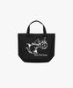 Dear Tint Santa Holiday Cat Small Tote_Black
