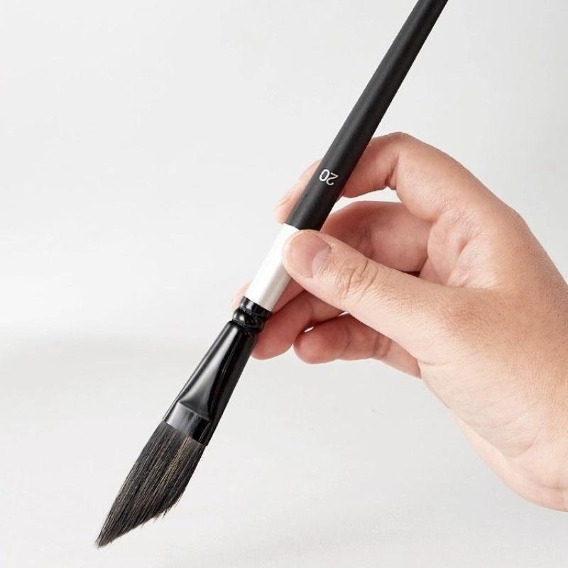 1/4Pcs Hand-Painted Art Drawing Brush Pull Wire Paint Brush Gouache Nylon Hair Knife-Shaped Watercolor Pens Water Painting Pen
