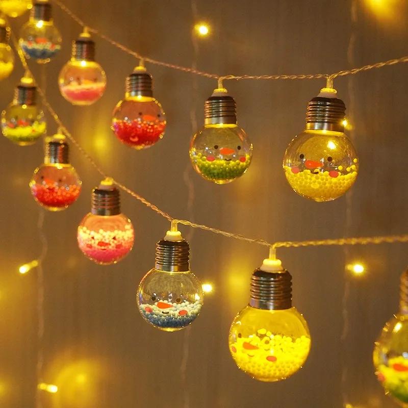 2/3/6M LED Bulb Ball Colorful String Lights Battery Power Christmas Balls Stars Garland for Child Room Birthday Christmas Decor