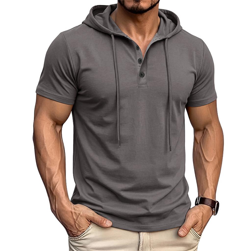 Herren Polohemden Kurzarm Mit Kapuze Klassische Passform Polohemden für Herren Stilvolle T-Shirts für Herren Übergroße T-Shirts für Herren