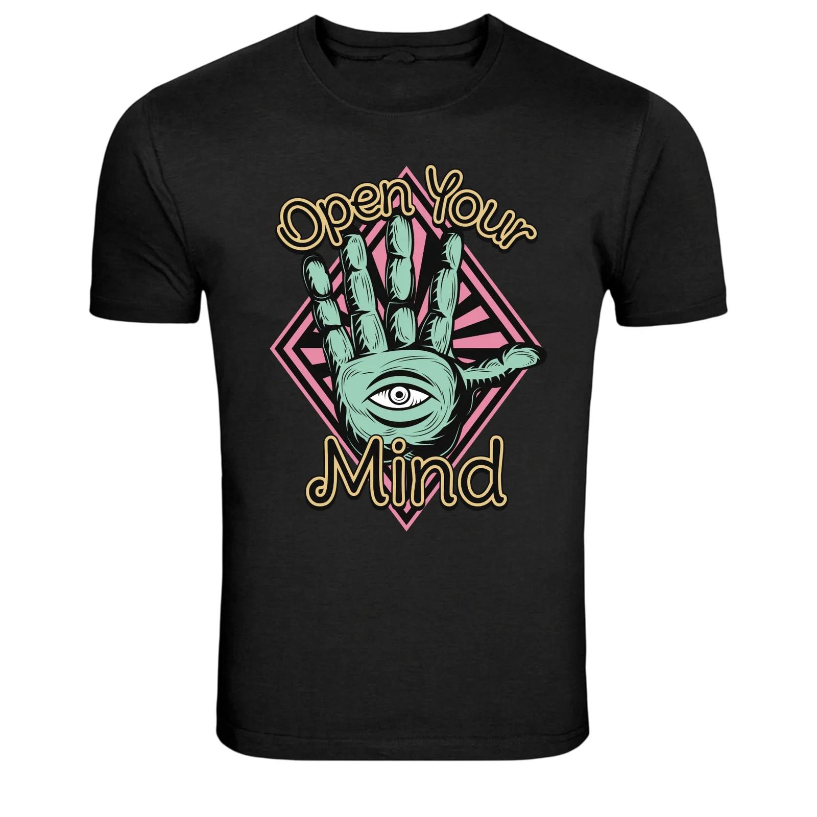 Open Your Mind Third Eye Hand Graphic T-Shirt S