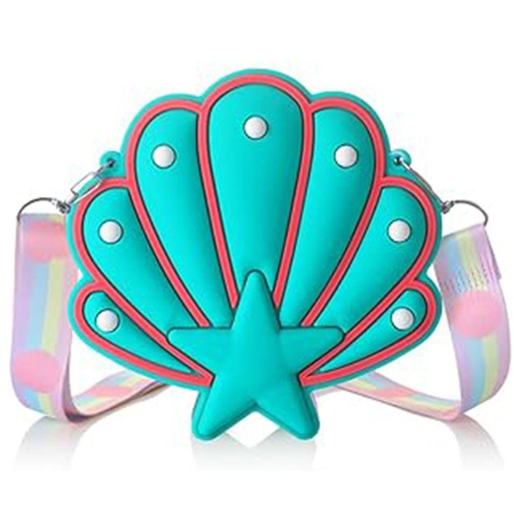 Water-proof Silicone Shell Bags Soft Seashell Crossbody Pouch Zipper Shoulder Bag  Travel