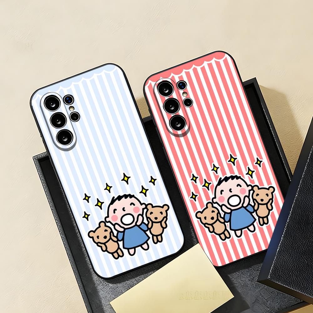 M-MINNA NO T-TABO Phone Case For Samsung S26 S25 S24 FE S23 S22 S21 Plus S20 Ultra Note20Ultra Black Soft Shell