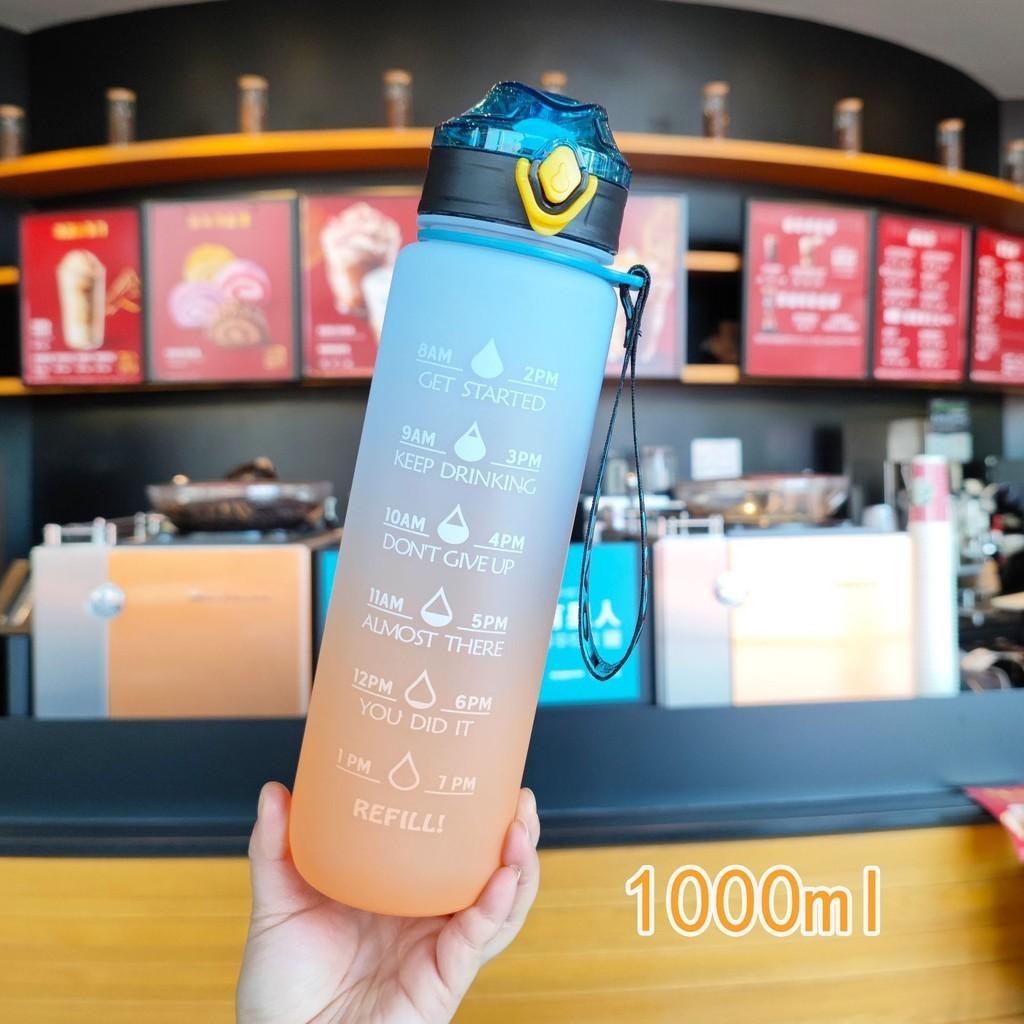 Capacity Large Frosted Sports Style Kettle Portable Plastic Water Colourful Cup