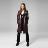 Dericlub Damen-Trenchcoat aus 100 % echtem Leder