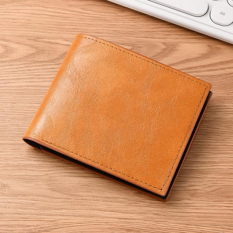 Men's Horizontal Wallet, Short Wallet, Men's Student Wallet, Vintage Wallet