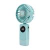 Ventilador de Mão com Cabeça Ajustável de 90 Graus Ventilador Mini Portátil Carregamento USB Bateria Grande Indicador de Bateria LED Ventilador