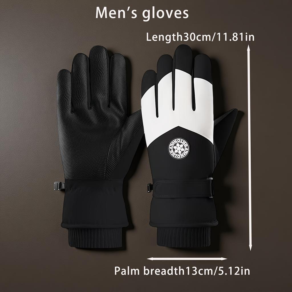 Autumn and Winter Gloves for Women, Fashionable Design with Touchscreen Compatibility, Thickened Lined Windproof Cold-Proof Warm Gloves