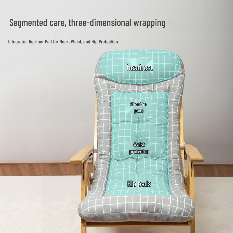 Winter Lounge Chair Cushion: Thick, Soft Seat & Backrest Support for Extended Sitting