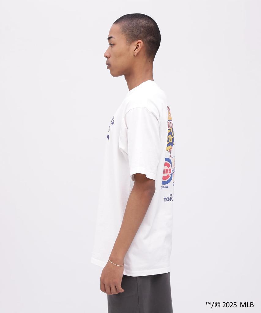 Avirex MLB TOKYO SERIES T-SHIRT, Men's Short Sleeve T-Shirt, Size L, 033, Off-White, 783-5134055