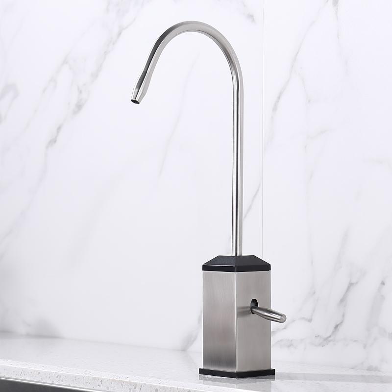 304 Stainless Steel 1/4"Kitchen Filtered Faucet Direct Drinking Tap Osmosis Drinking Water Filtration System Sink Tap Black/Gray