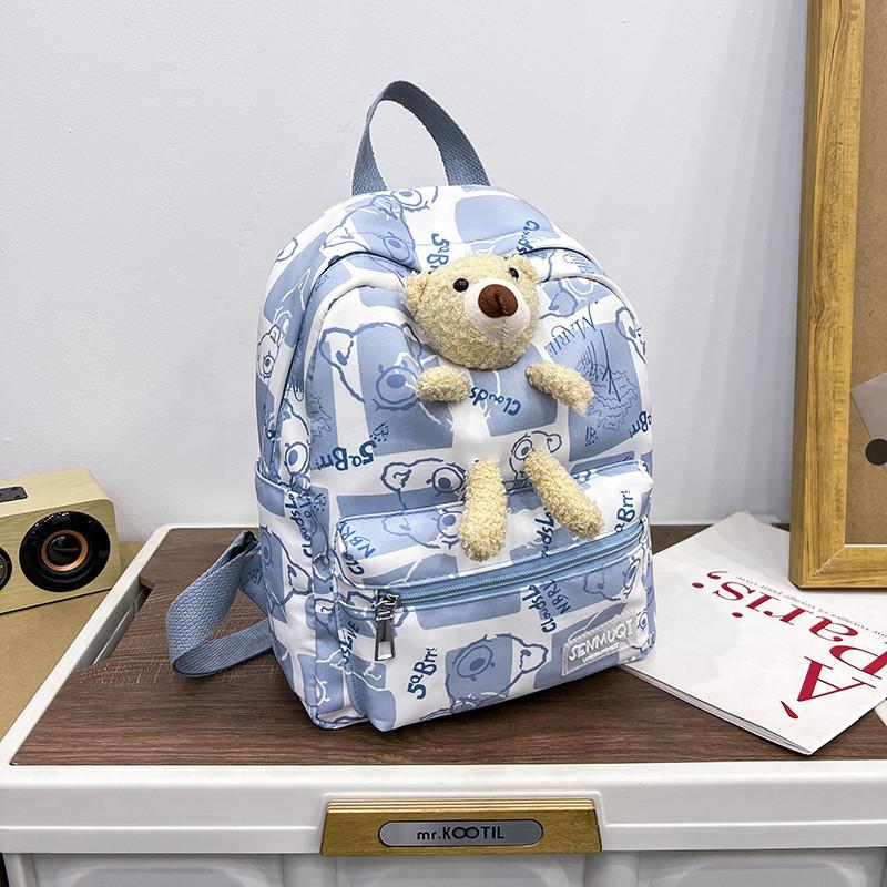 Cute And Colorful Kids Backpack With Cartoon Bear Design Perfect For Preschoolers синий