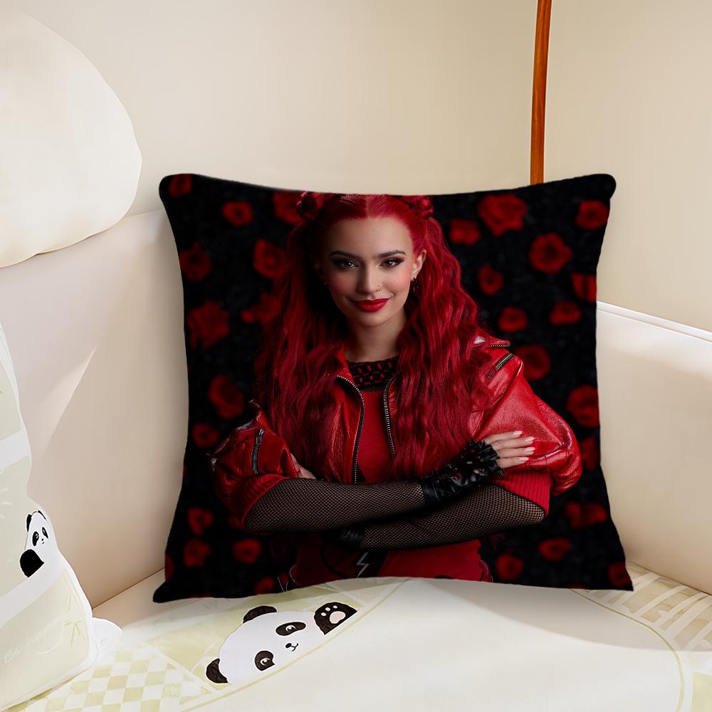 MINISO D-Descendants the rise of red character Living Room Headboard Bedroom Office Cushion Cushion Sofa Nap Time Pillow Case 12x12Inch