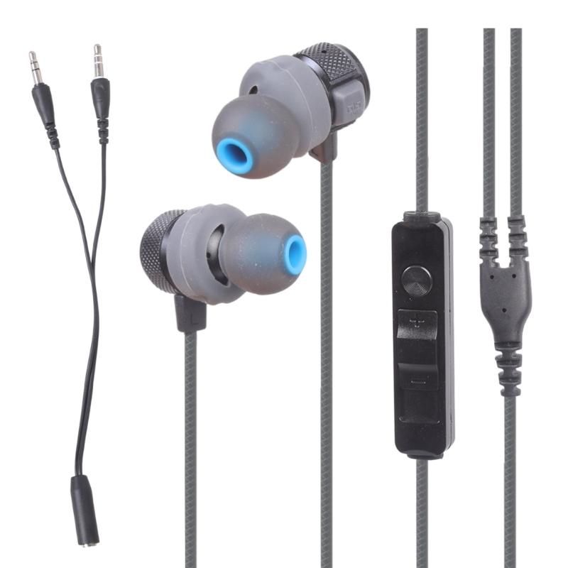 3.5mm Headphones with Microphone for PC Comuter Earbuds Computer In-Ear Headset Control for Laptop Desktop Notebook