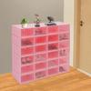 24 packaged flip drawer style shoe boxes with diagonal round holes, large romantic powder