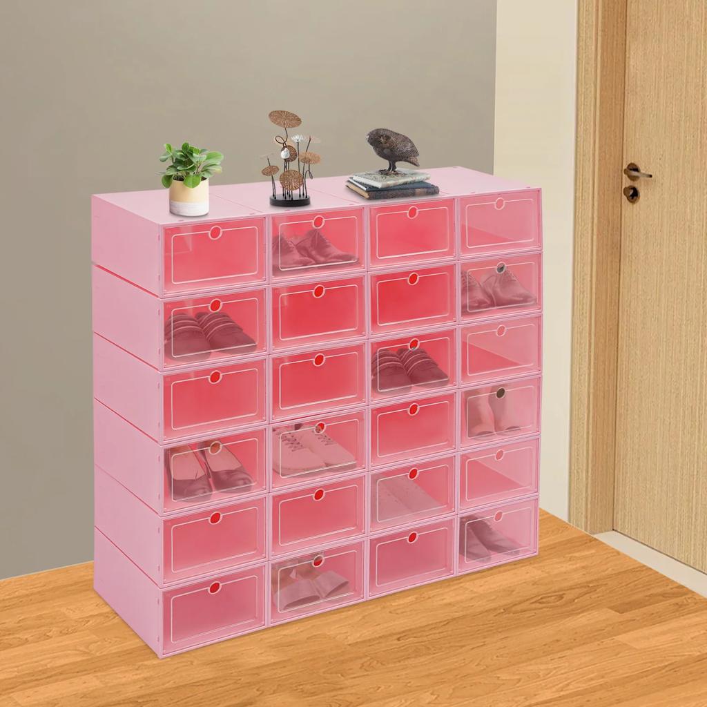 24 packaged flip drawer style shoe boxes with diagonal round holes, large romantic powder