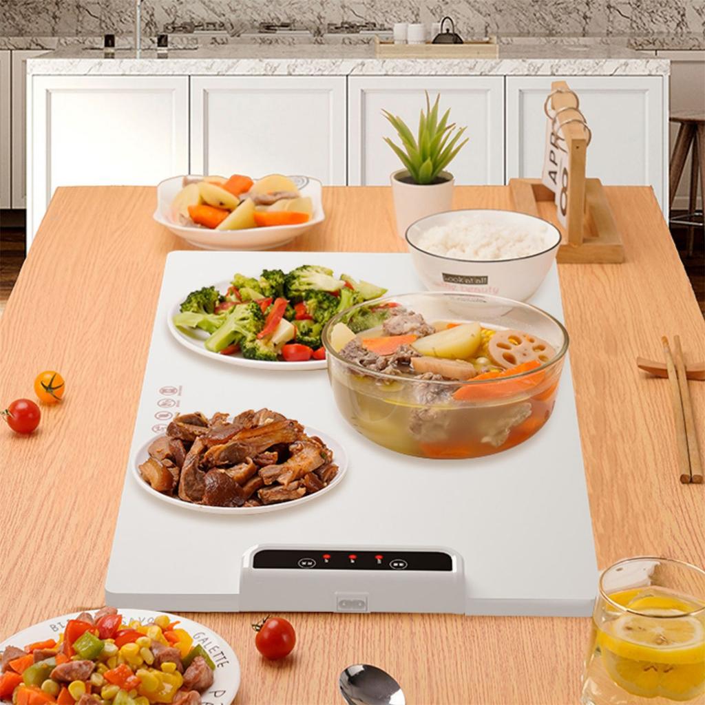 Warming Tray With Adjustable Temperature, Upgrade Heating Tray, Foldable Food Warmer Fast Heating, Warming Hot Plate Trays