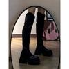 Over-knee Elastic Boots 2025 Autumn New Knight Boots Small Thick Heel Long Tube Shows Height and Thinness Tall Boots