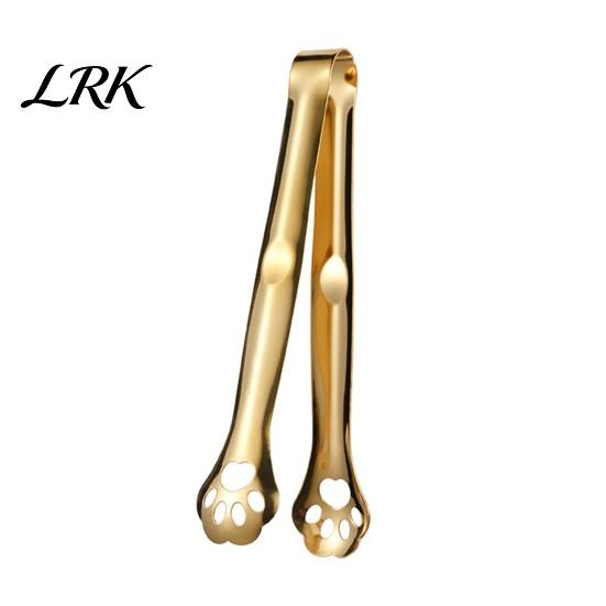 Kitchen Hollow Claw Tongs Stainless Steel Clip Tongs, Cat Paw Shape, Durable Utensils, Ergonomic Handle Heat Resistant Appetizer for Snacks