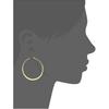Amazon Essentials Gold Plated or Stainless Steel Flattened Hoop Earrings