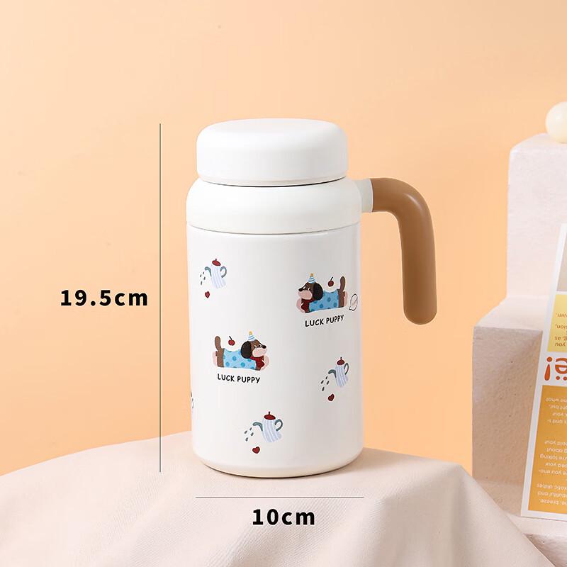 

Stainless Steel Insulated Coffee Mug with Straw and Handle