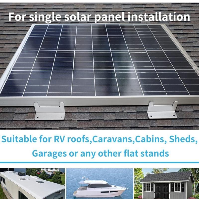 Easyly Install Solars Panel Z Brackets Heavy Type Rustproof Metal Mounts with Adjustable Angles for Home Use