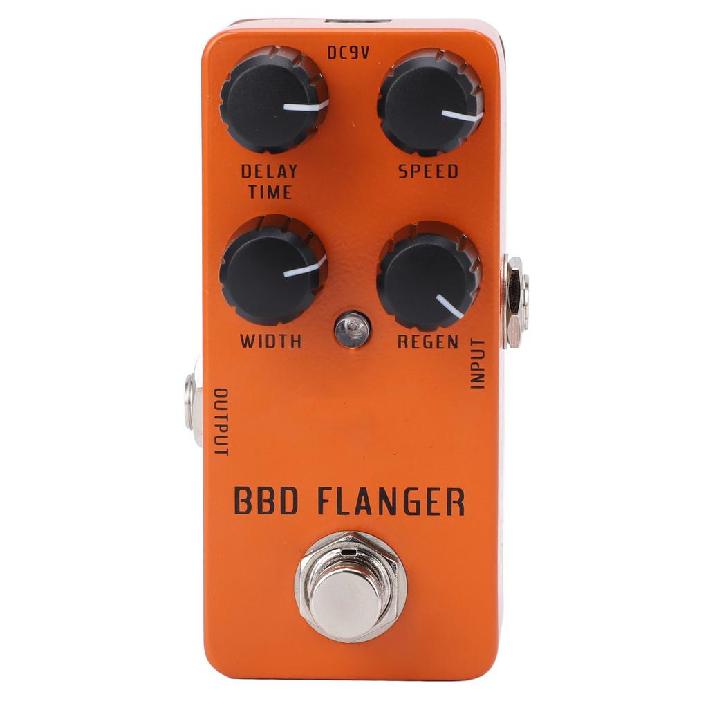 Analog Flanger Pedal Mini Portable for Electric Guitar Bass with True Bypass DC9V