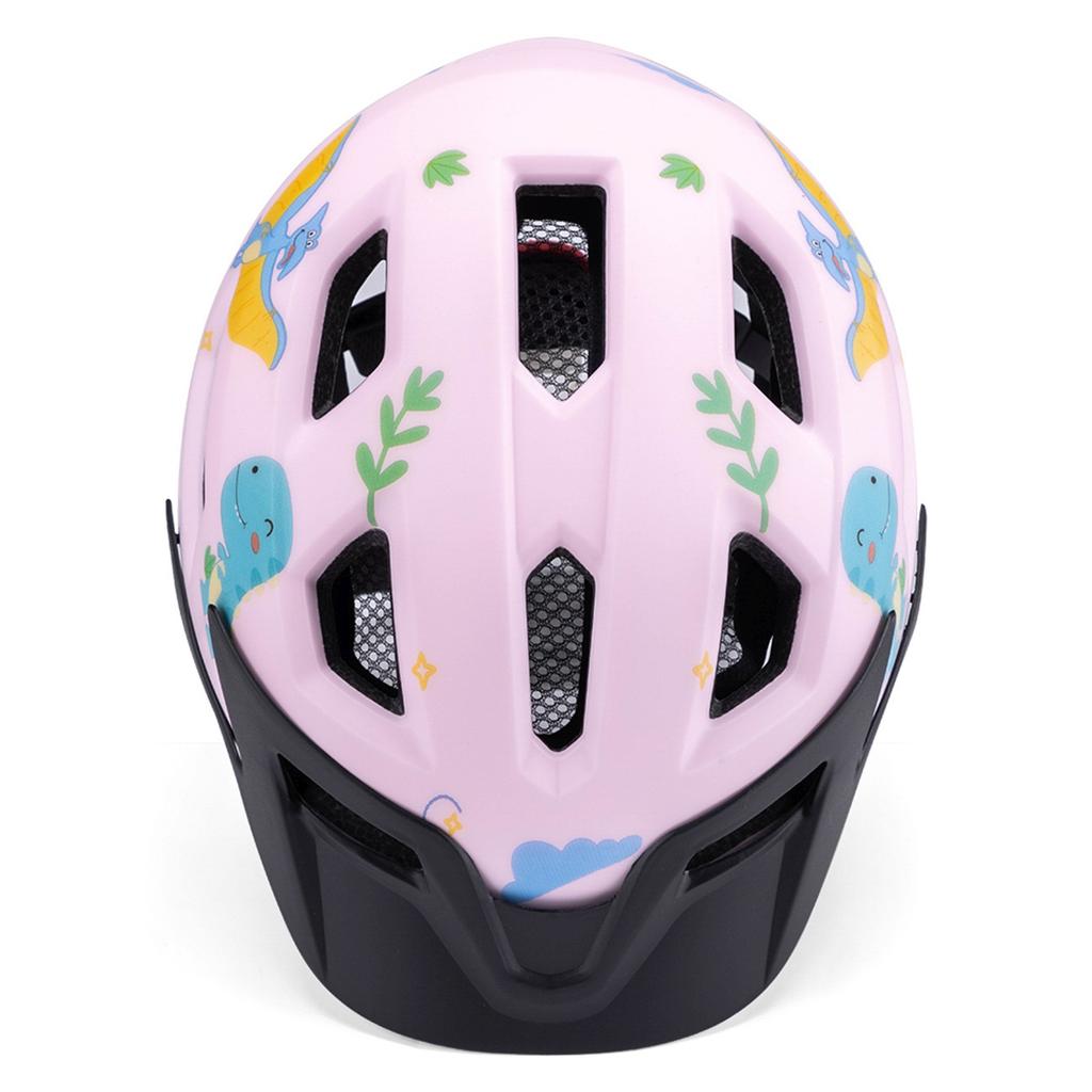 Children's MTB bike helmet with detachable visor 48-52 cm - pink