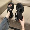 Sandalen Damen Sommer neue Muffin Plateau kleine Strandschuhe High-End Französisch mit Rock Römerschuhe
