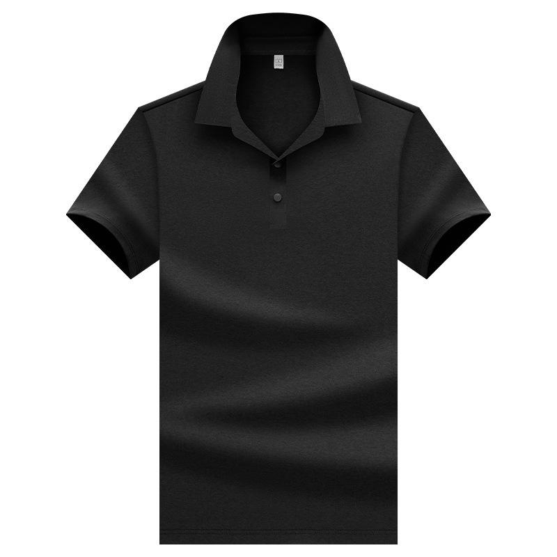 Dmao Kurzarm-POLO-Shirt, atmungsaktives T-Shirt aus reiner Baumwolle für Herren, Business Casual Revers-Oberteil
