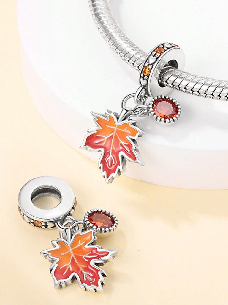 Autumn Pumpkin Squirrel Peacock Beads Charm Copper Plated Fit Charms Copperoriginal Bracelet For Jewelry Making Diy Charm