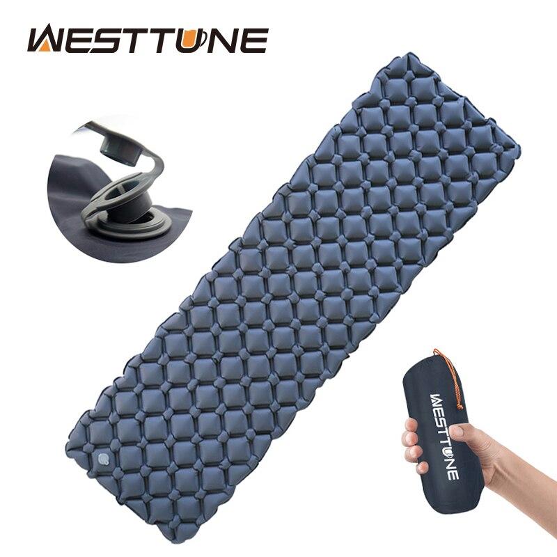Westtune Camping Sleeping Pad Ultralight Inflatable Mattress Portable Outdoor Air Cushion Sleeping Mat For Travel Hiking