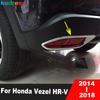 Rear Bumper Fog Light Lamp Cover Trim For Honda Vezel HRV HR-V 2014-2017 2018 Chrome Car Tail Foglight Bezel Trims Accessories