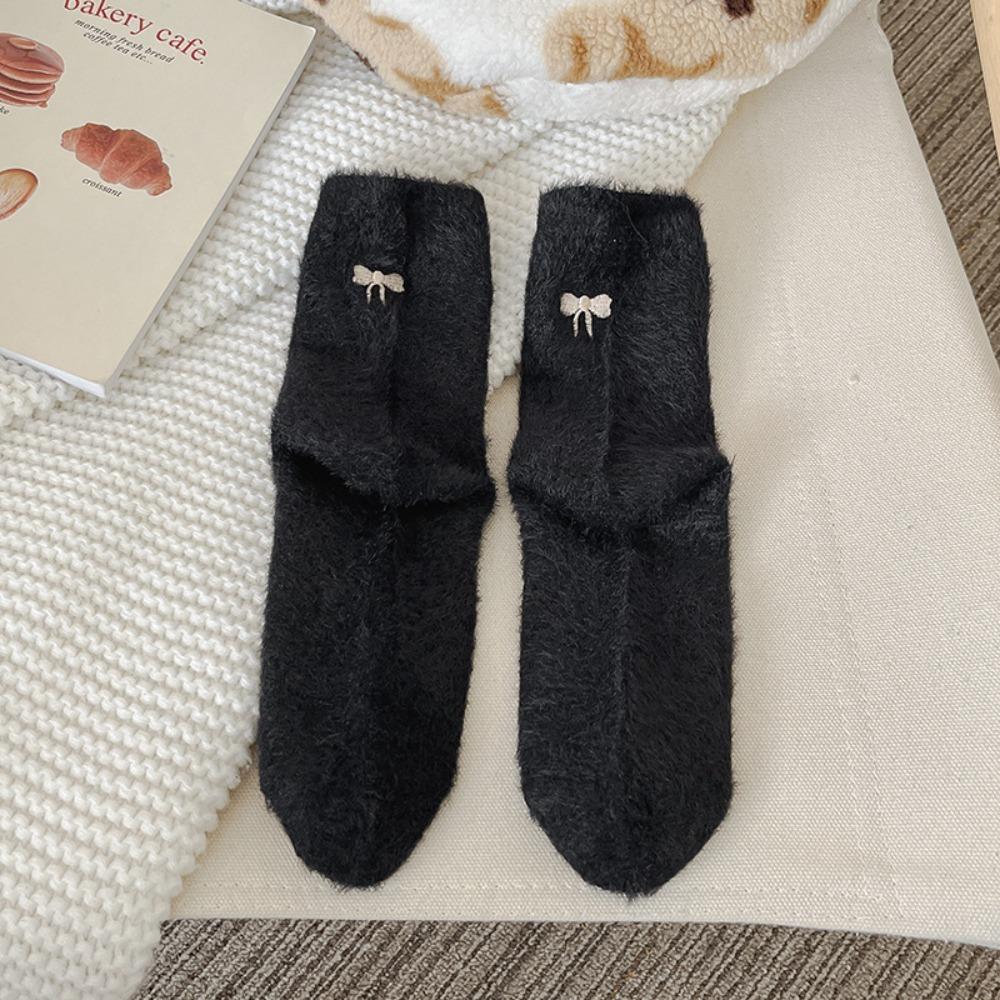 Thick Mid Tube Stockings Footwear Winter Socks Sweet Plush Socks